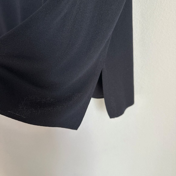 Vintage Exclusively Misook Colorblock Blouse Black Knit Roundneck Y2K Size 1X - Picture 3 of 7